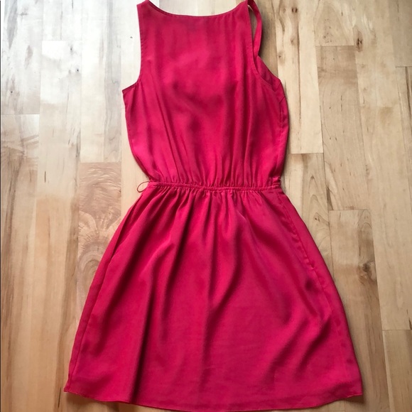 Express pink ruffle detail dress - Picture 5 of 6